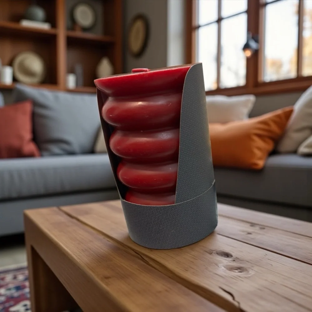 Better Homes And Gardens Red Pillar Candle For Home Decor